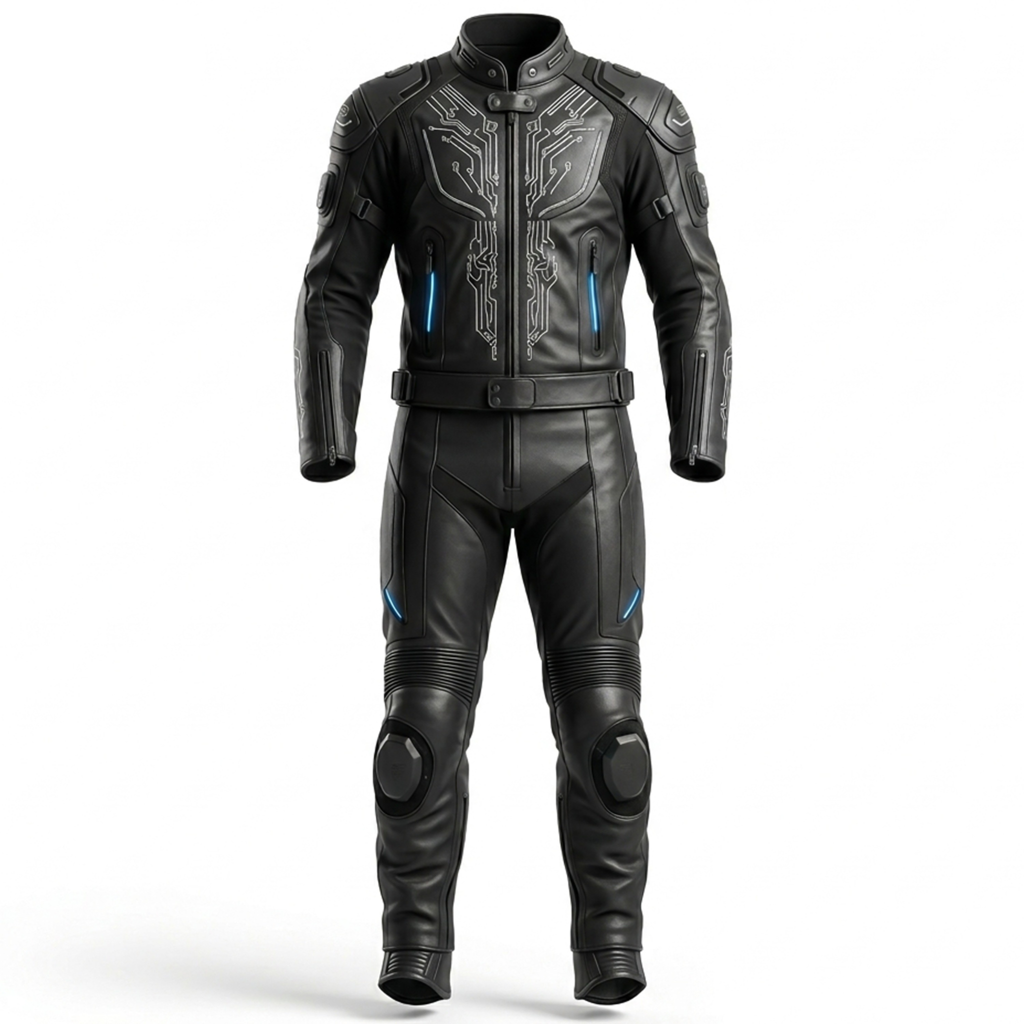 The Neon Syndicate Two-Piece Motorcycle Suit