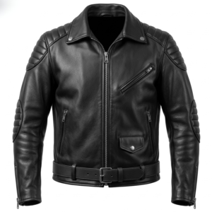 The 'Atlas' Ribbed Leather Jacket