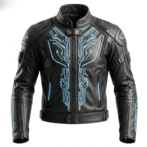 The Neon Syndicate Cyberpunk Biker Jacket