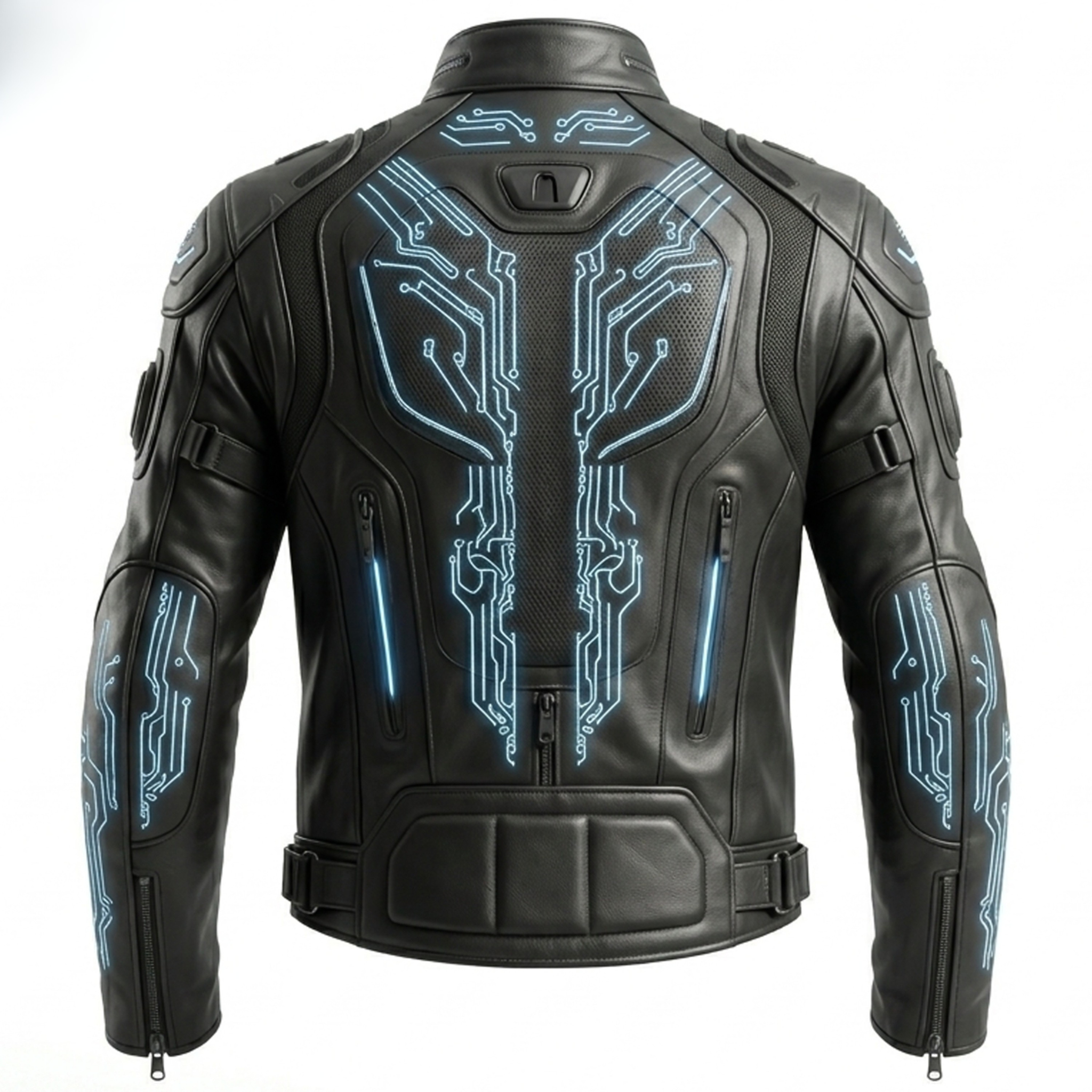 The Neon Syndicate Cyberpunk Biker Jacket - Image 2