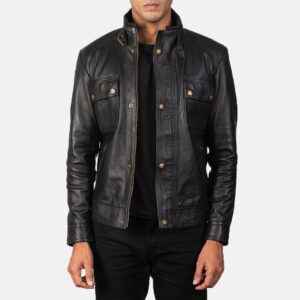 The 'Garrison' Leather Utility Jacket