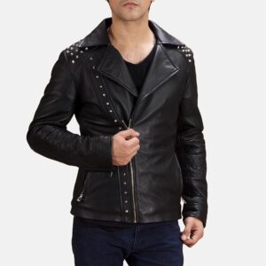 The 'Riot' Studded Moto Leather Jacket
