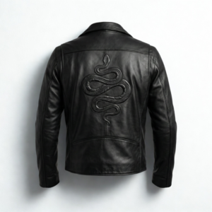 The 'Strata' Quilted-Accent Leather Jacket