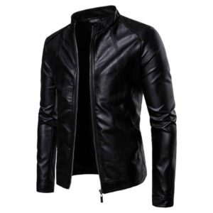 The 'Onyx' All-Black Leather Varsity Jacket
